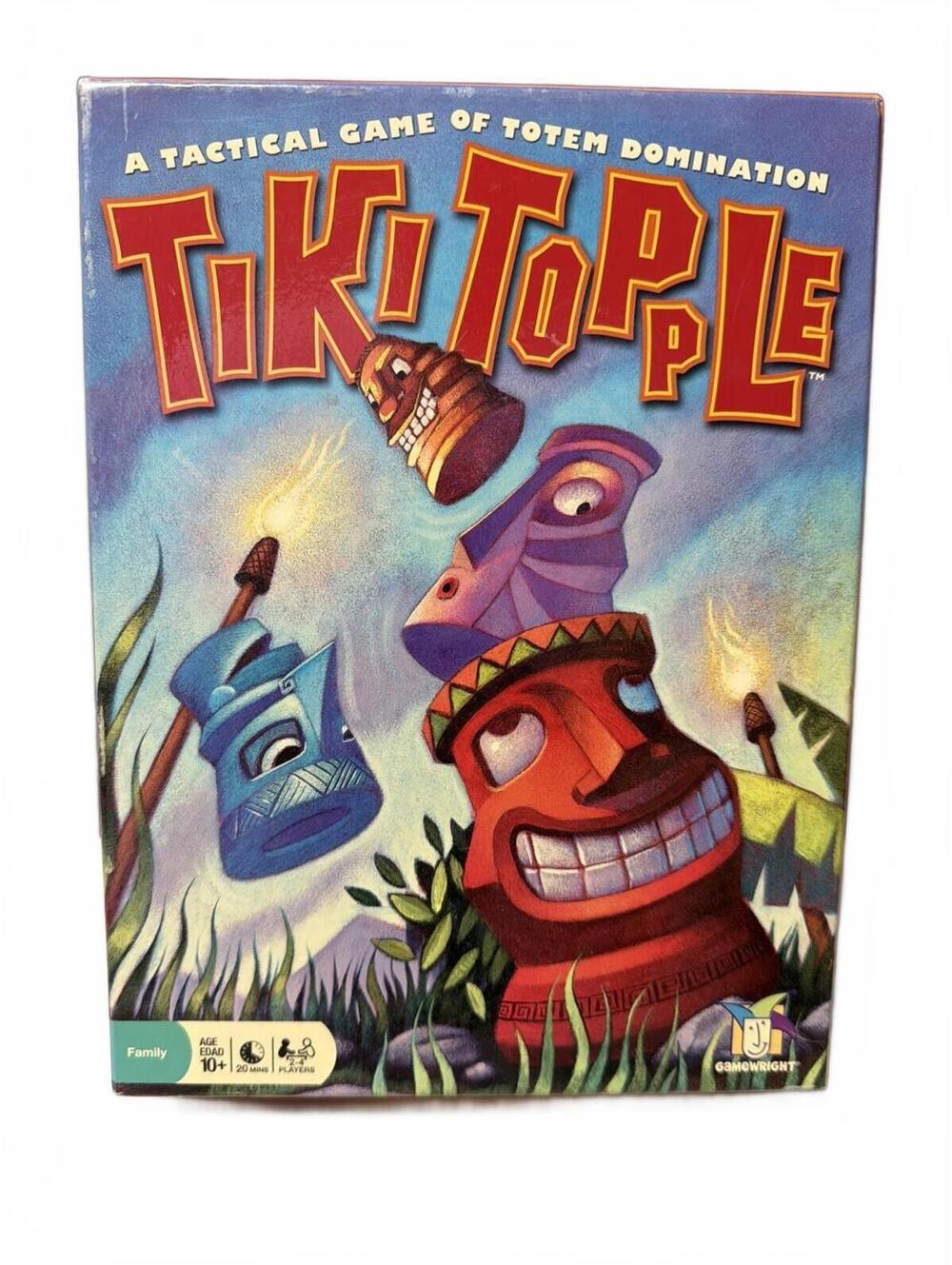Tiki Topple Tactical Game 2008 Gamewright Totem Family Fun Open Box Never Played
